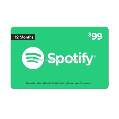 Spotify India -12 Months Gift card (Stockable)