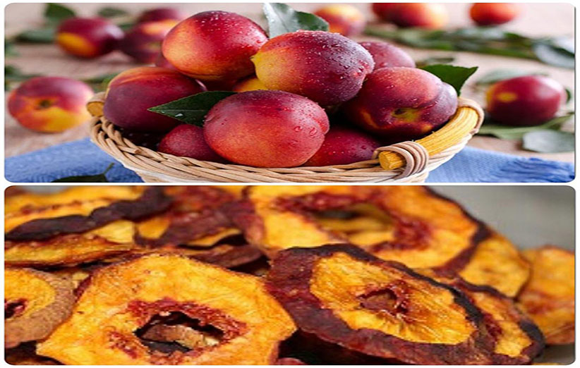 Wholesale trading of dried peaches.