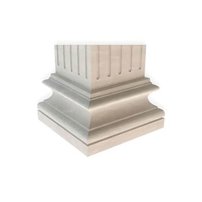 Round stone column base