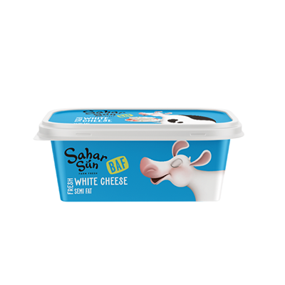Fresh half-fat white cheese