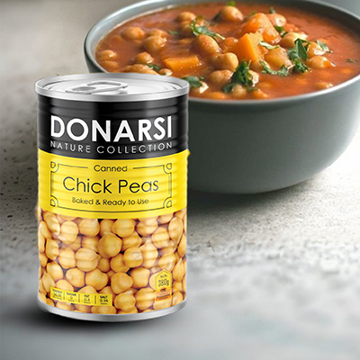 Canned chickpea stew for two dollars