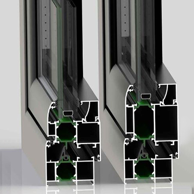 Thermal break system for HTH60-1 roller shutter door and window