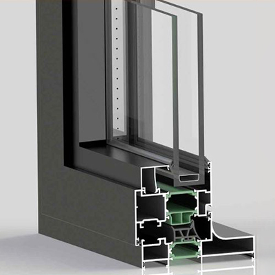Thermal break system for HTH78 hidden sash and louver windows