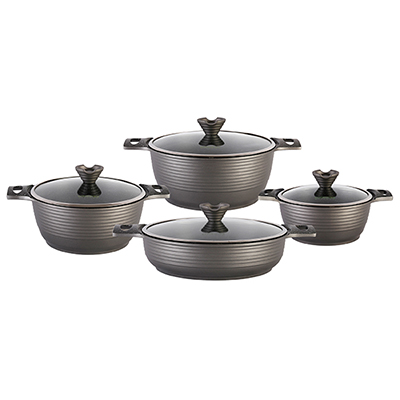 سرویس پخت و پز ۸ پارچه هپی کیچن مدل Stoneline COOKWARE