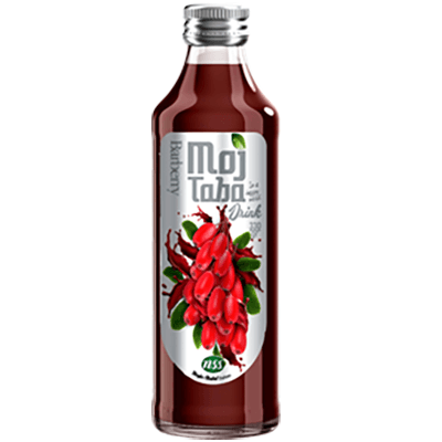 Non-carbonated glass fruit drink of barberry
