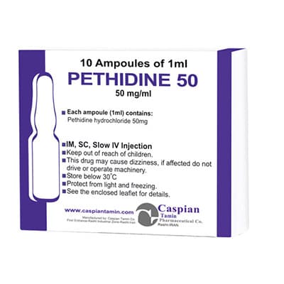 Pethidine ampoule