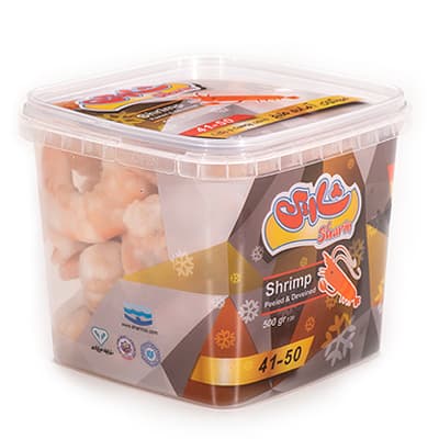 Peeled shrimp 41-50 PD IML container