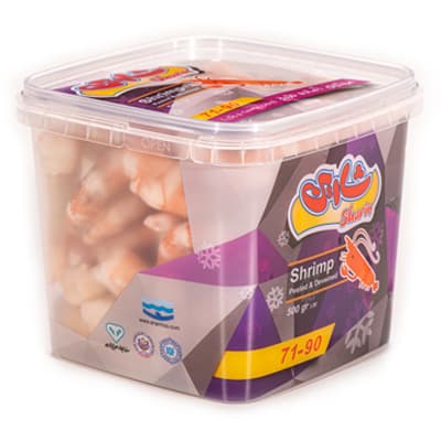 Deveined shrimp 90-71 PD IML container