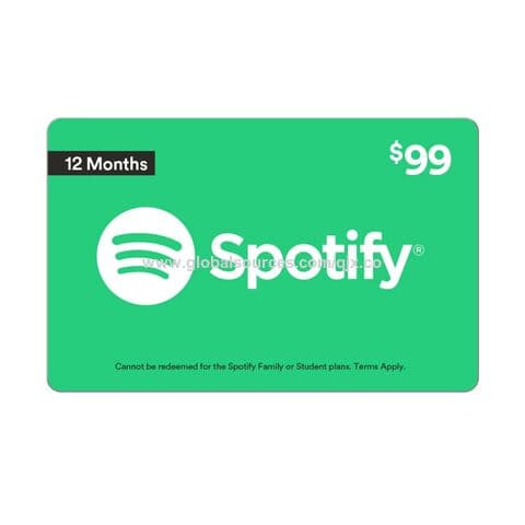Spotify gift card India - 12 months (saveable)