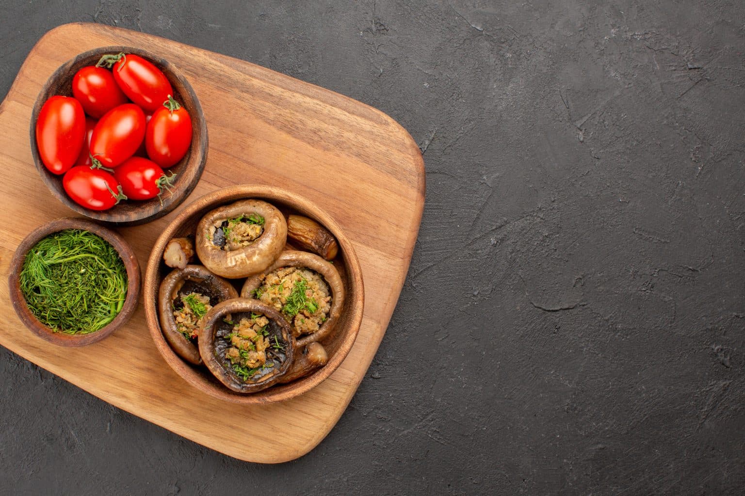 Mushrooms instead of meat.