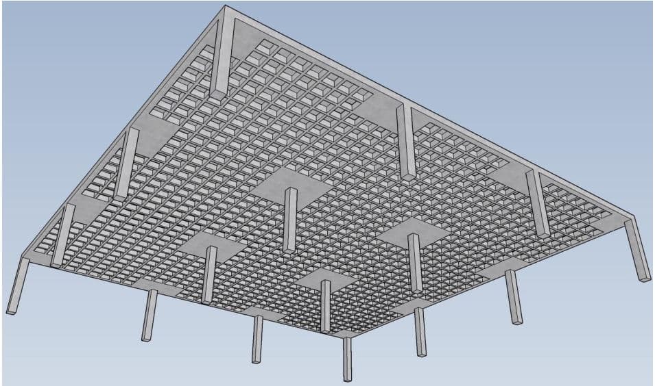 What is a waffle ceiling?