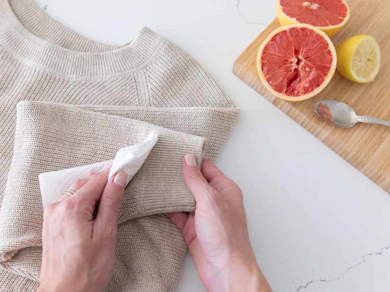 Methods for removing fruit stains from clothing