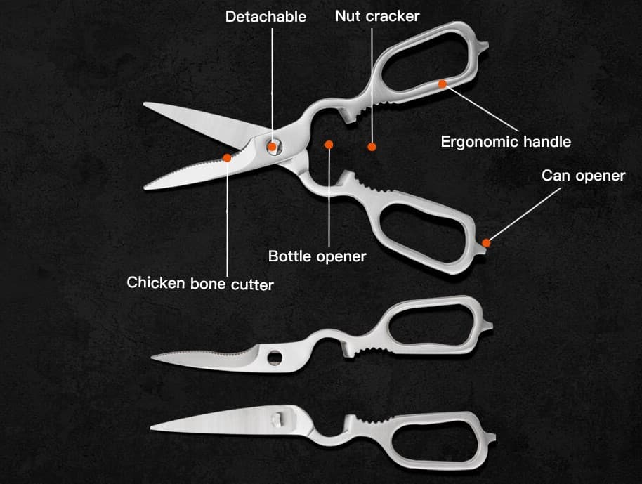 Migliora il tuo gioco in cucina con le forbici multifunzionali in acciaio inossidabile Yangjiang.