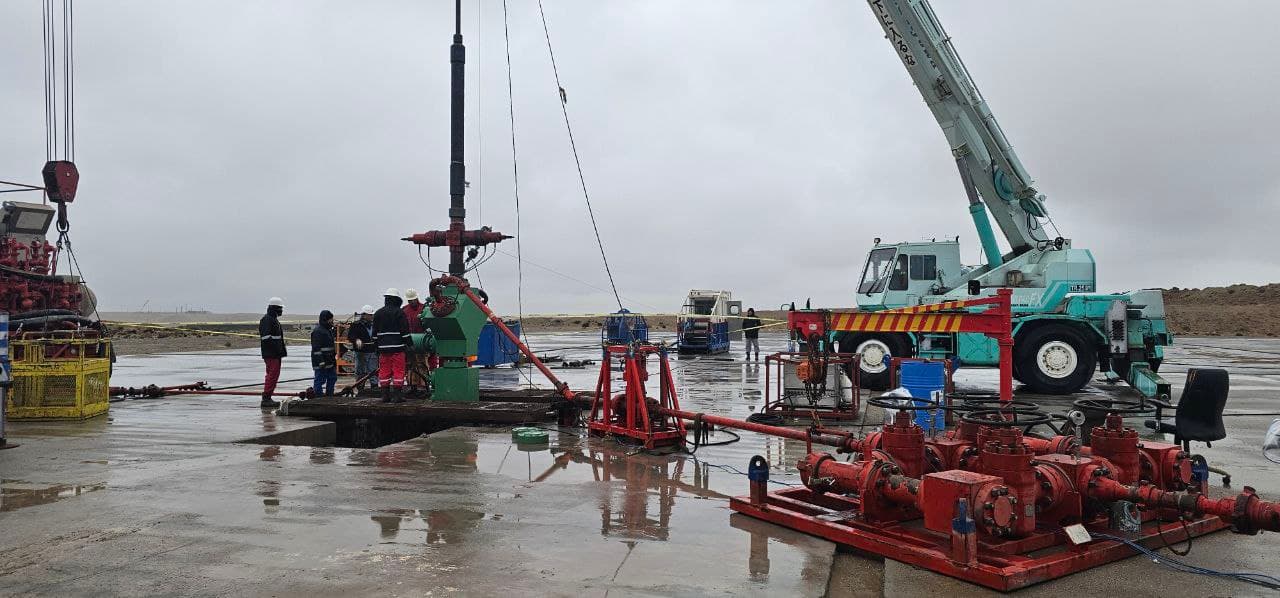 Successful completion of the performance test of the Shourijeh gas storage well by Mapna Drilling Company.
