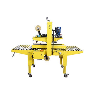Semi-automatic two-motor tape dispenser