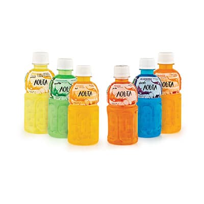 Non-carbonated drink containing coconut chunks Aota