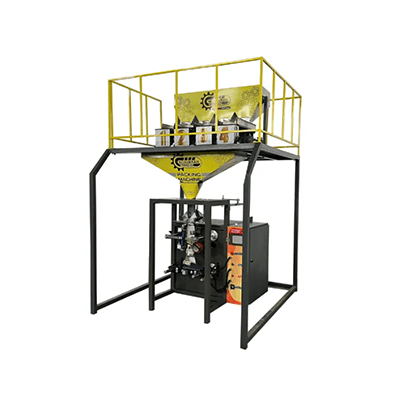 Four-head mechanical weighing packaging machine