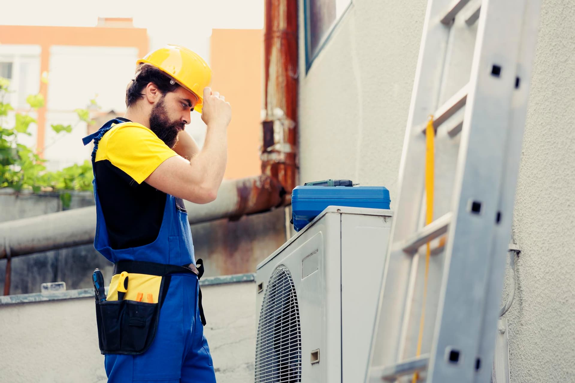 What is the cause of water leakage in an air conditioner?