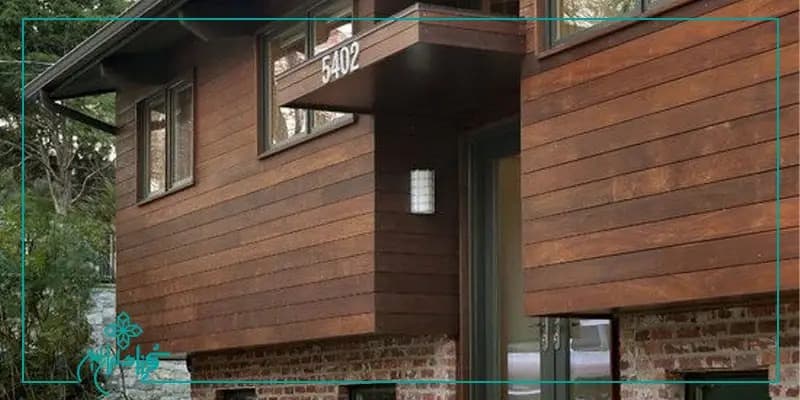 Vista combinada de ladrillo y madera; belleza duradera para su edificio.