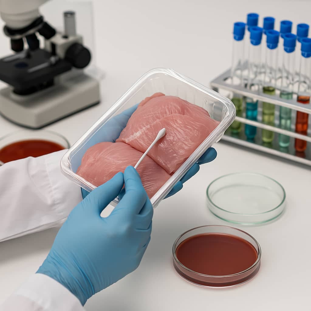 Microbiological tests of packaged turkey meat